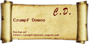 Czumpf Domos névjegykártya